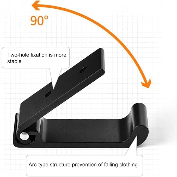 BetterJonny 6 Pcs Folding Coat Hooks, Heavy Duty Foldable Hooks Wall Mounted - Image 5