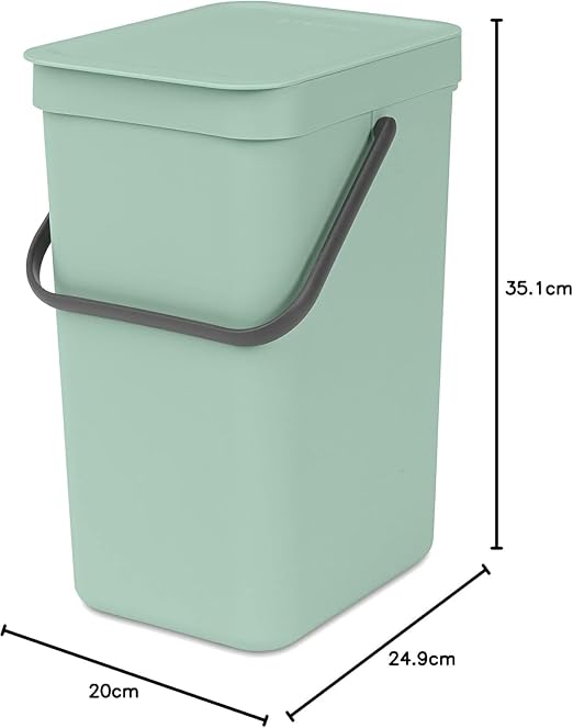 Brabantia Sort & Go Kitchen Recycling Bin | S / 3.2 Gal / 12L | Jade Green | - Image 6