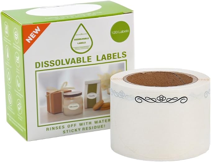 L LIKED 120 Stickers Dissolvable Food Labels by LLIKED