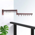 Folding Wall Mounted Clothes Hanger Outdoor Balcony Multi-Function Drying Rack by Unknown