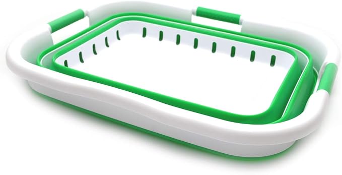 SAMMART 41L Collapsible 3 Handled Plastic Laundry Basket - Image 2