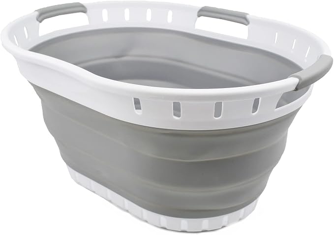 SAMMART 25L Collapsible Plastic Laundry Basket by SAMMART