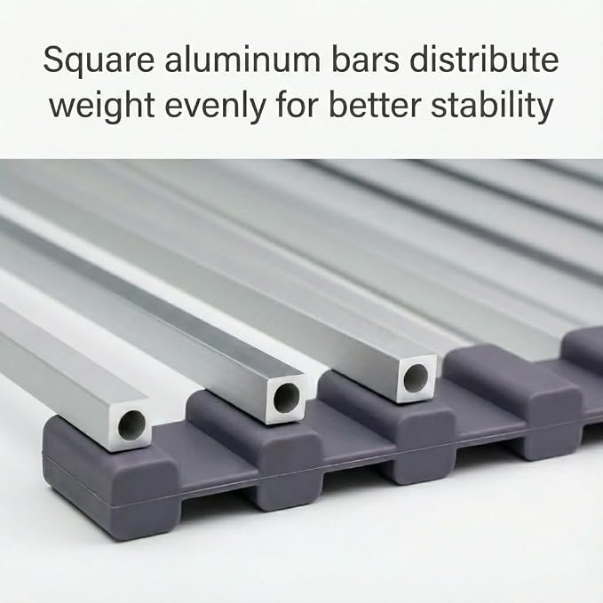 Aluminum Roll Up Dish Drying Rack Over Sink - Image 5