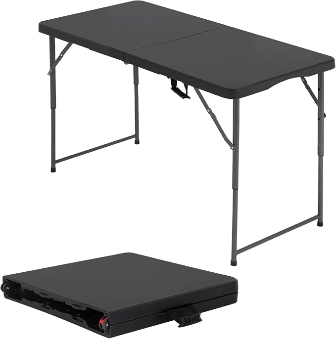 HKLGorg Folding Table, Heavy Duty Plastic Folding Utility Table Indoor Outdoor by HKLGorg