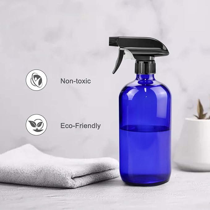 Glass Spray Bottles, 16oz Blue Glass Spray Bottles - Image 4