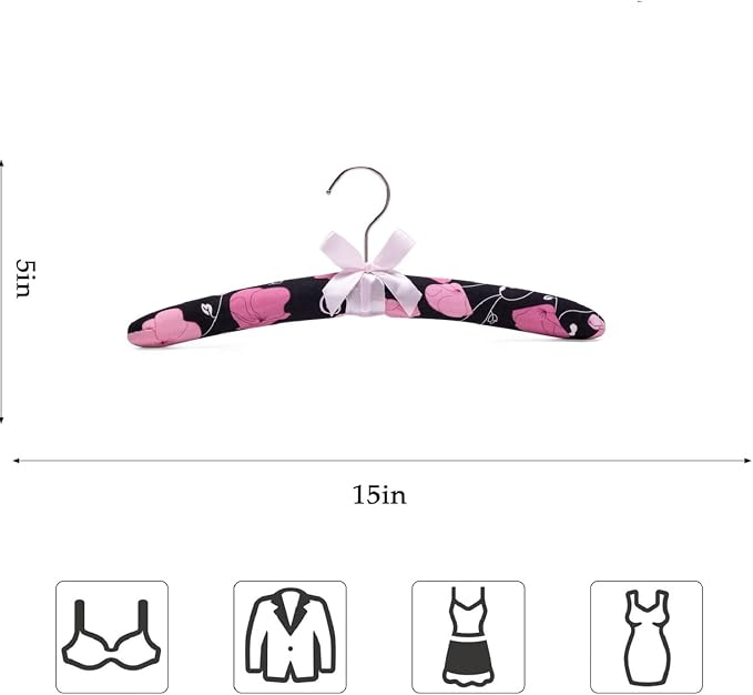 Anti-Slip Satin Padded Clothes Hangers - Image 2