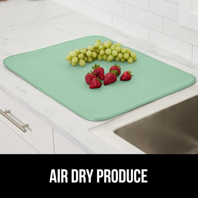 GORILLA GRIP Ultra Water Absorbent Microfiber Dish Drying Mat 2 Pack, Quick Dry - Image 9