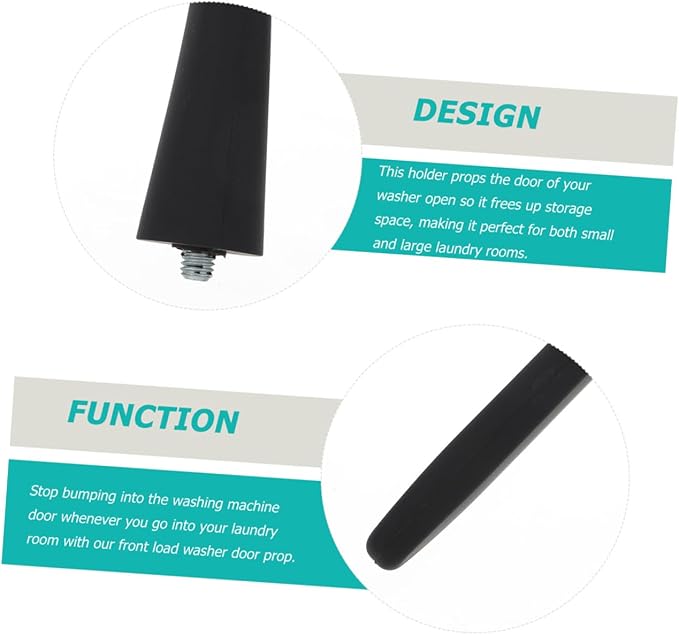 Black Washer Door Prop Adjustable Silicone Support Stand - Image 3