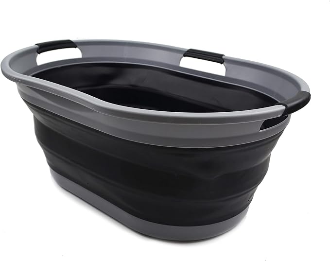 SAMMART 44L Collapsible Plastic Laundry Basket - Image 3