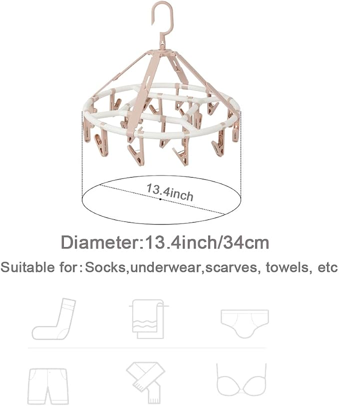Clothes Drying Racks Foldable Clip Hangers Drip Hanger Plastic - Image 2