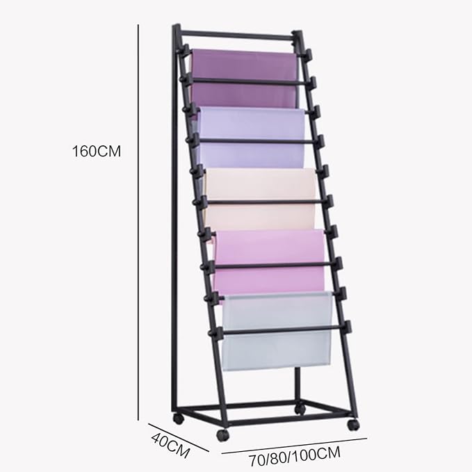 Display Rack Metal Scarf Stand Ribbon Shelf Closet Organizer, Sewing Thread - Image 2