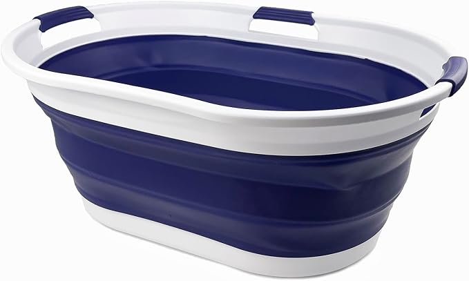SAMMART 44L Collapsible Plastic Laundry Basket by SAMMART