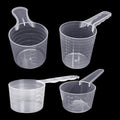 4 Pcs Plastic Transparent Measuring Spoons Protein Powder Scoops Flour Coffee by Unknown