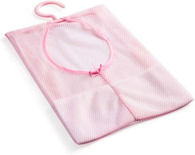 2pcs Bathroom Organizer Mesh Laundry Bag Shower Basket Clothesline Hanger Dry - Image 8