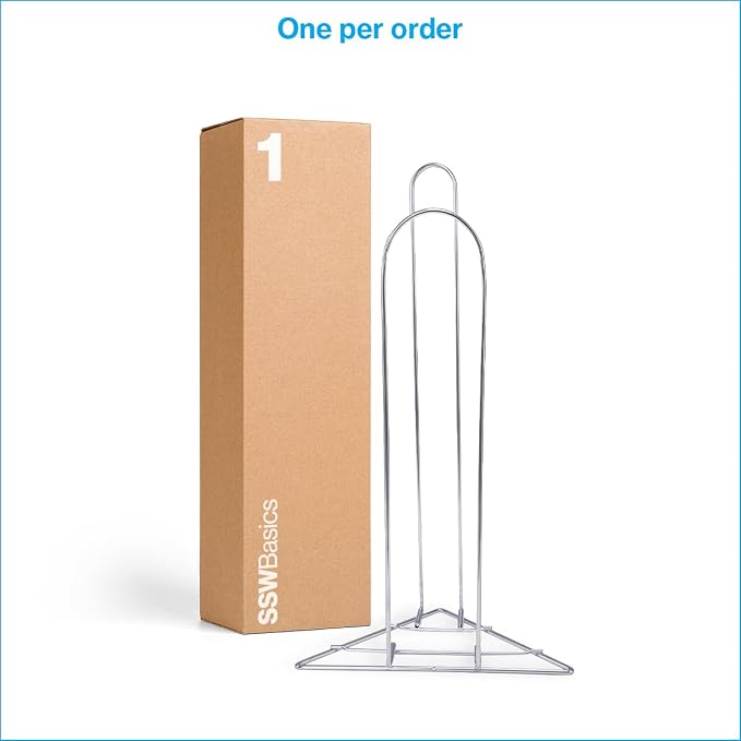 SSWBasics Chrome Clothing Hanger Holder – Lightweight and Portable Laundry Room - Image 6