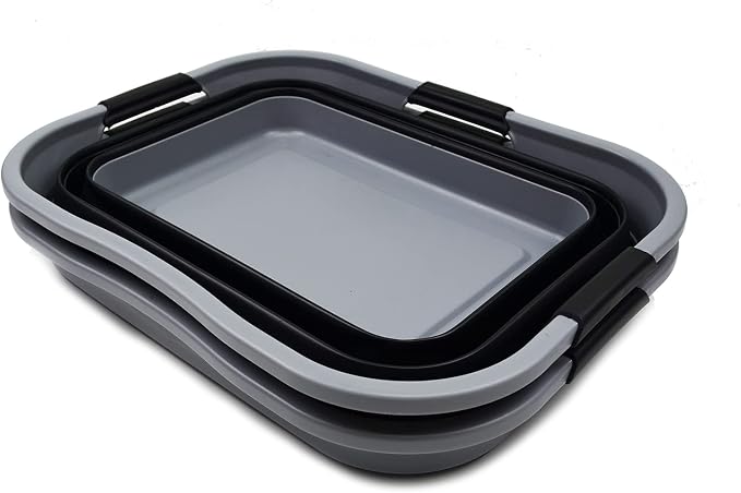 SAMMART Set of 2-30L Collapsible Plastic Laundry Basket - Image 2