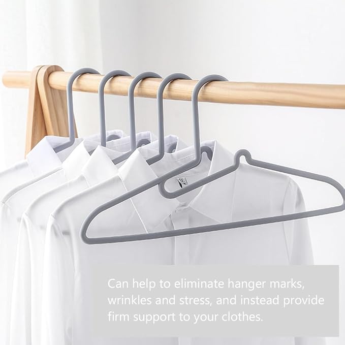 15pcs Plastic Clothes Hangers Set, Non-Slip Windproof Laundry Hangers - Image 3
