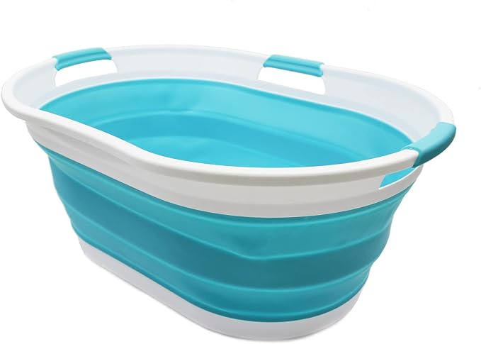 SAMMART 44L Collapsible Plastic Laundry Basket - Image 2