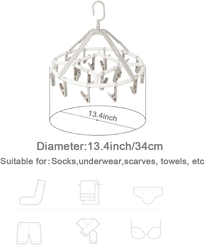 Clothes Drying Racks Foldable Clip Hangers Drip Hanger Plastic - Image 6