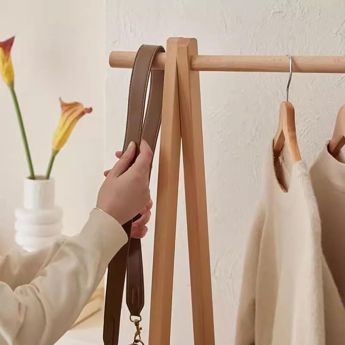 Corner Coat Rack Wooden Coat Rack Modern Simple Small Apartment Bedroom Clothes - Image 3