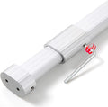 Silver Adjustable Closet Rod Extender, Laundry Pole by Unknown