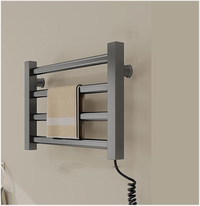 Energy-Saving Small Towel Warmer 4-Bar Heated Drying Rack Wall-Mounted Heated by Unknown