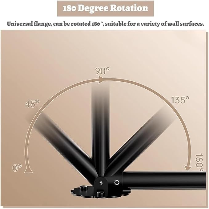 Angled Wall Closet Rod Bracket Adjustable Corner Garment Rod, Stainless Support - Image 3