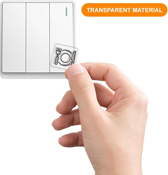600 Pcs Light Switch Sticker Labels, 31 Designs Transparent Switch ID Stickers - Image 3