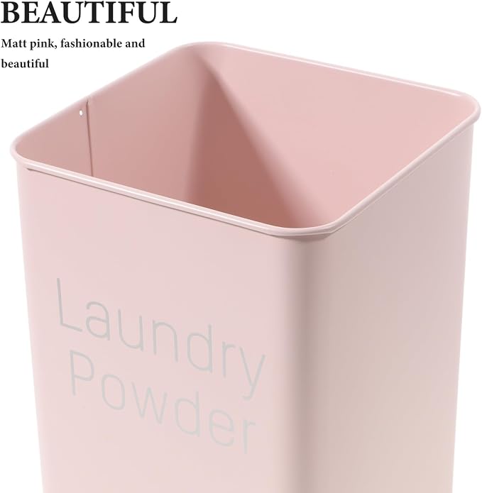 PRETYZOOM Laundry Powder Storage Container Iron Washing Powder Bucket Handle - Image 3