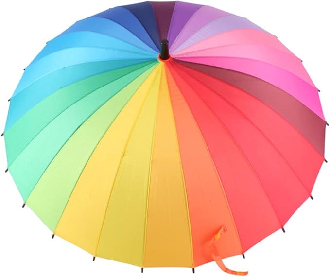 Large Golf Umbrella Rainbow 24 Ribs Oversized Compact Umbrella Waterproof - Image 4