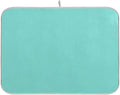 Baby Blue Dish Drying Mat for Kitchen Counter 18 x 24 In Absorbent Microfiber by Dussdil