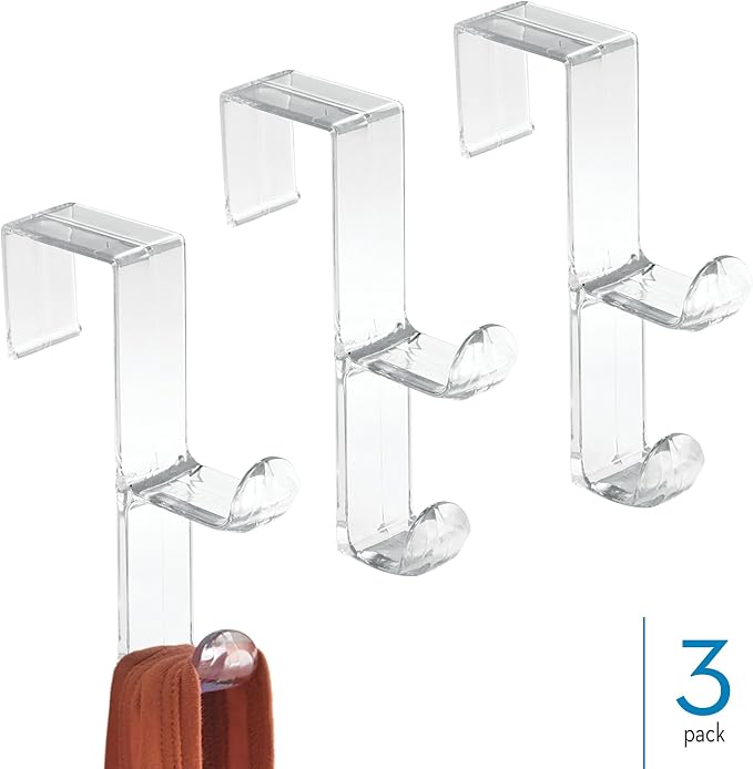 iDesign 3-Pack Over Door Double Hook - Image 2