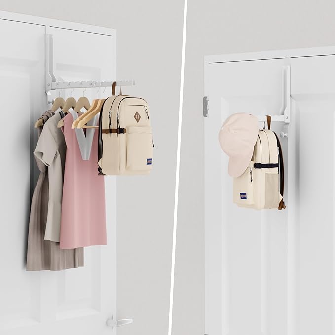 Over The Door Hanger Folding Clothes Drying Rack, Double Fold Hanging Door - Image 2