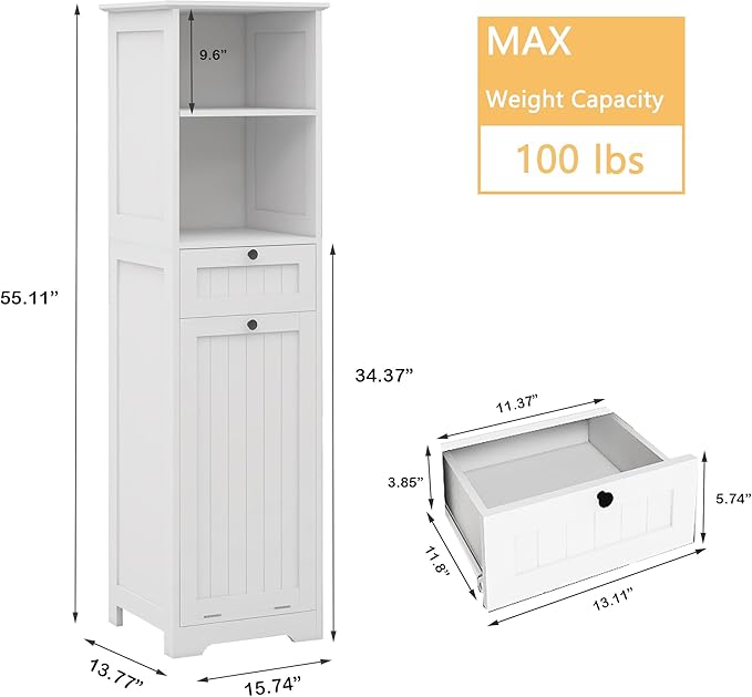 Tall Tilt Out Laundry Room Cabinets and Storage - Image 2