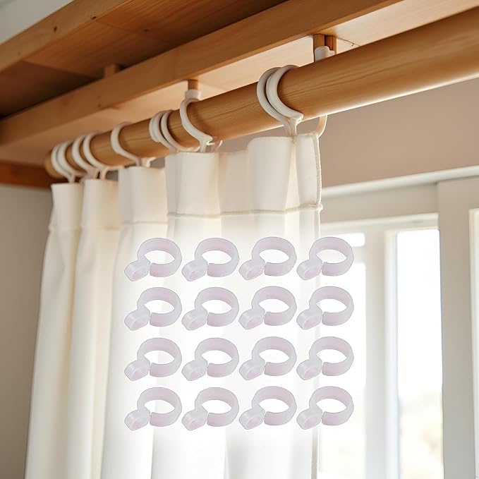 50Pcs White Plastic Windproof Hanger Hooks, Clothes Hanger Clips, Laundry - Image 2