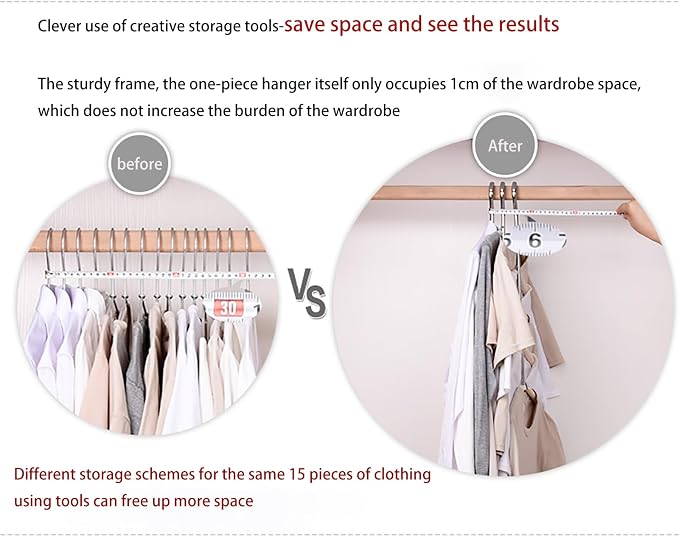 3-Pack 5-in-1 Space Saving Blouse Hangers - Image 4