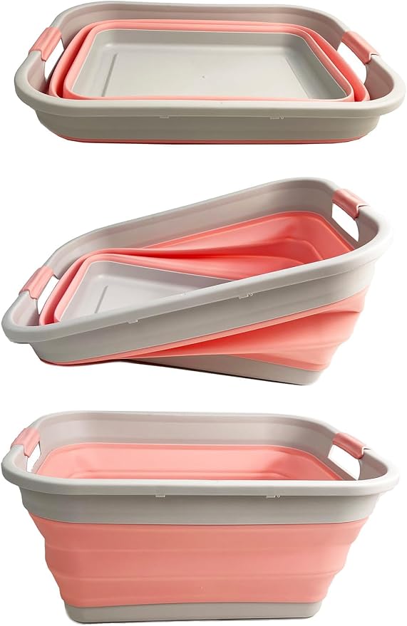SAMMART 41L Collapsible Plastic Laundry Basket-Foldable Pop Up Storage - Image 6