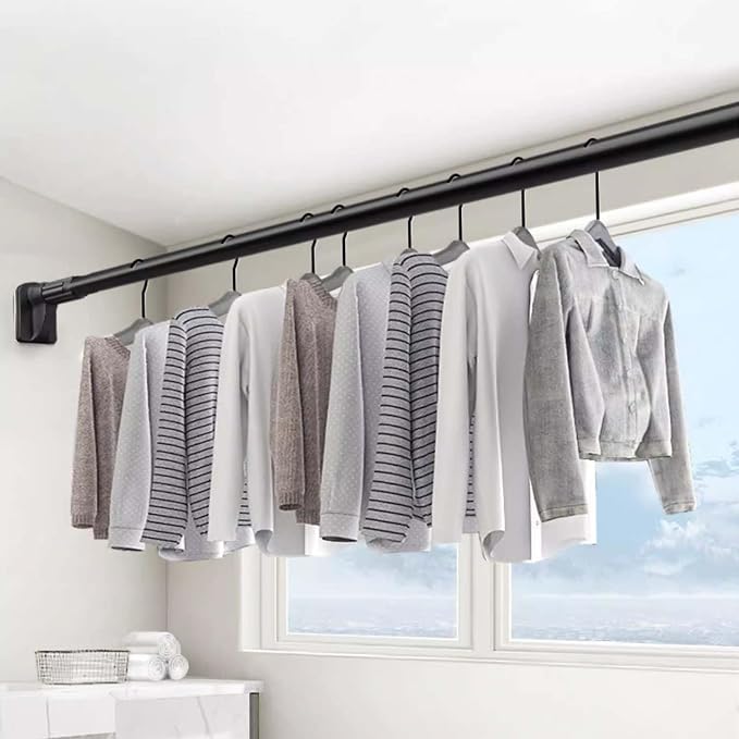 Hanging Closet Rod Extender, No Drill Adjustable Clothes Closet Bar, Stainless by Unknown