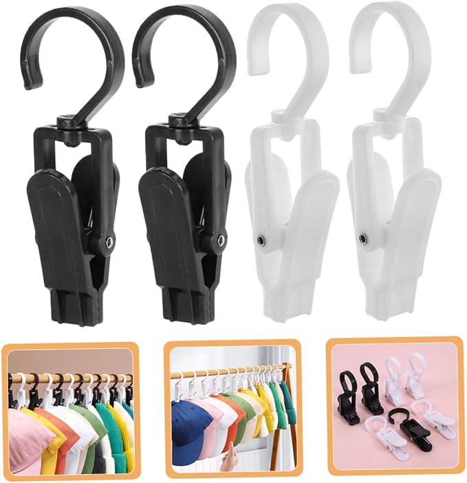 Luxshiny 20pcs Swivel Laundry Hook Clips Drip Rack Waterproof Clothes Hanger - Image 4