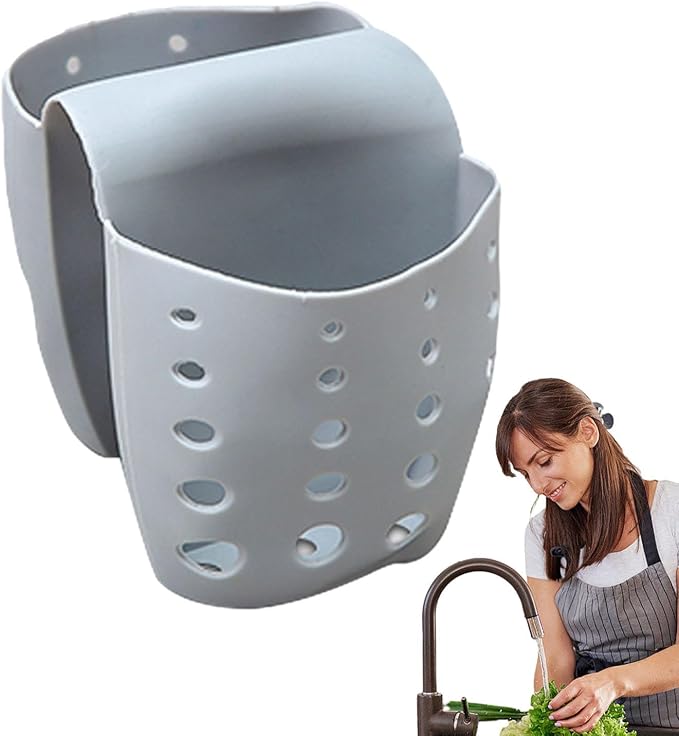 Sponge Holder For Sink, Silicone Construction, 12.3x10.5x9cm, Saddle Sponge - Image 5