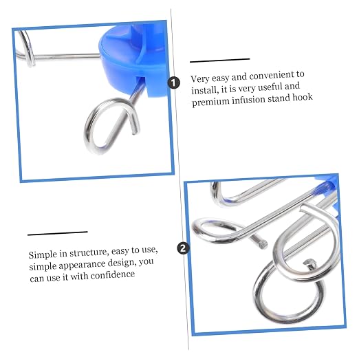 DECHOUS Stainless Steel Vertical Infusion Rack Hook Infusion Stand Hook - Image 7