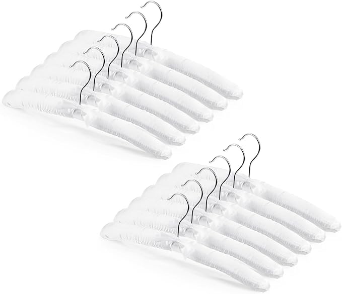 Jetec 12 Pieces Satin Padded Hangers by Jetec