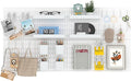 8-Pack 22"x44" Plastic Pegboard Panels Durable Modular Organizer Boards by RIVTUNTOOLS