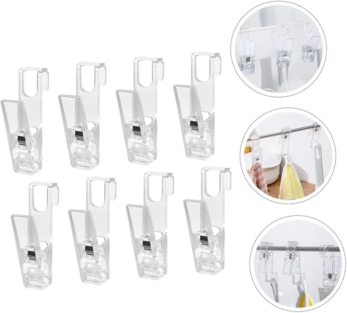 VILLCASE 40pcs Heavy Duty Laundry Clips Transparent Non- Clothespins - Image 2