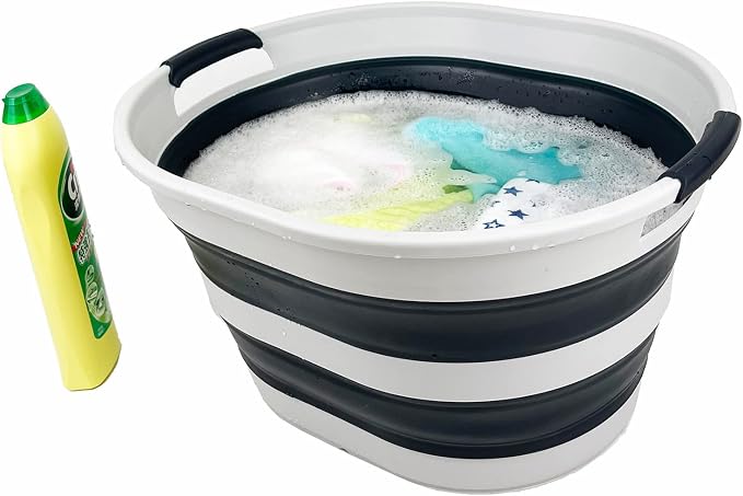 SAMMART 23L Set of 2 Collapsible Plastic Laundry Basket - Image 6