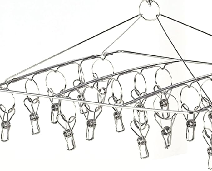 Stainless Steel Multi Clamp/Holder Clothes Drying Hanger - Image 3