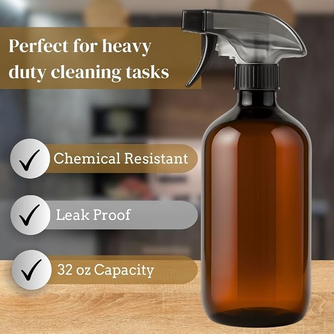 360° Heavy Duty Spray Bottle 32oz | Upside Down Spray Bottles | All Purpose - Image 4