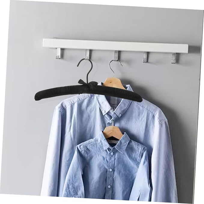 PRETYZOOM 5pcs Non-Slip Satin Padded Hangers - Image 6