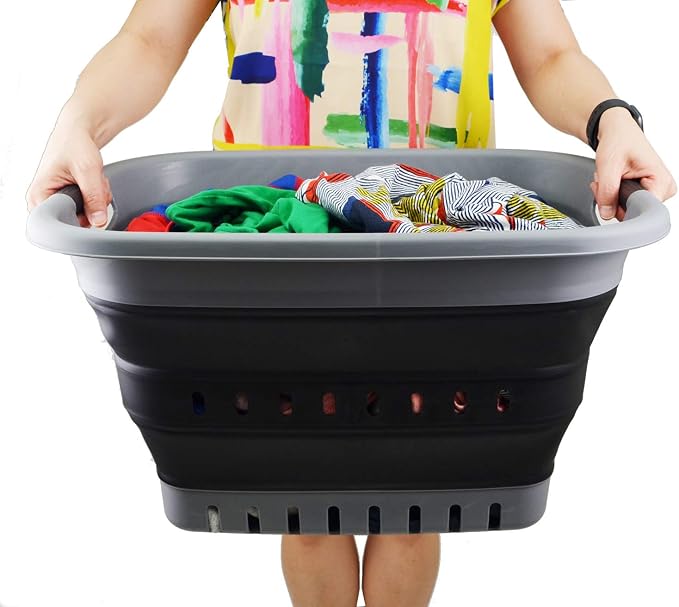 SAMMART 37L Collapsible Plastic Laundry Basket - Image 7