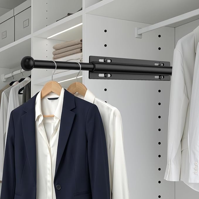 Valet Rod for Closet Pull Out, Adjustable Retractable Slide Out Valet Rod - Image 9